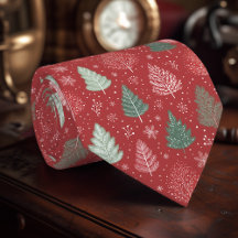 Modern Minimalist Christmas Tree Tie for Men