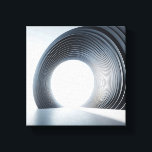 Modern Minimalist Circular Architecture Art - Abst Canvas Print<br><div class="desc">A striking minimalist digital artwork featuring a massive,  multi-layered circular structure creating a tunnel-like perspective towards a bright,  infinite void. The design emphasizes rhythmic symmetry,  architectural depth,  and a clean futuristic aesthetic. This sophisticated piece is ideal for modern galleries,  high-tech office spaces,  or contemporary minimalist living rooms.</div>