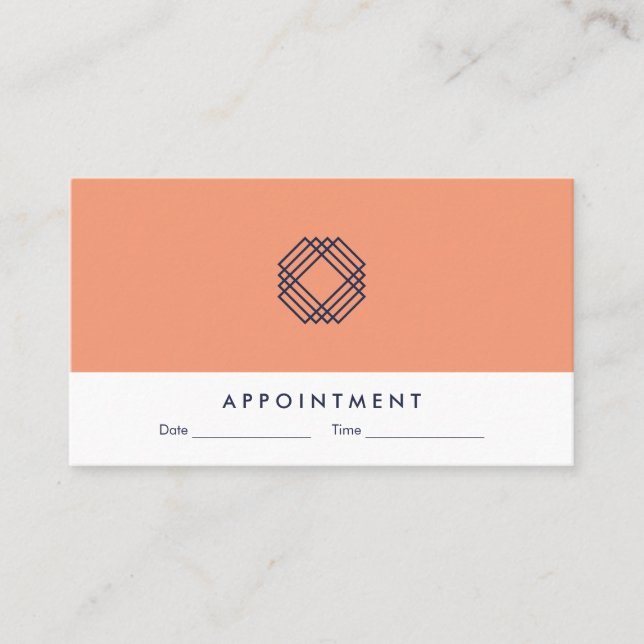 Modern Minimalist Clean Typography Appointment Business Card (Front)