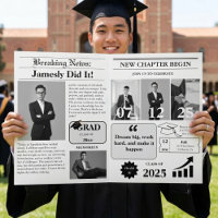 Modern Minimalist College Graduation Newspaper 