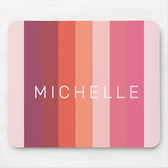 modern minimalist colour block monogram mouse pad (Front)
