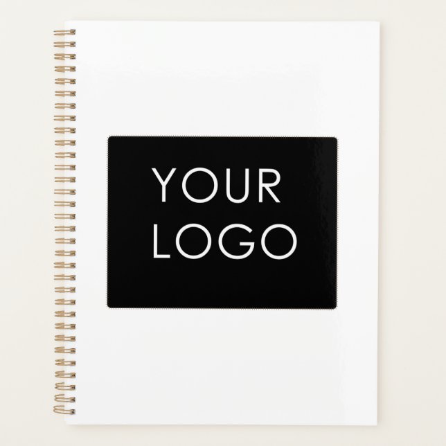 Modern Minimalist Company Business Logo White Planner (Front)