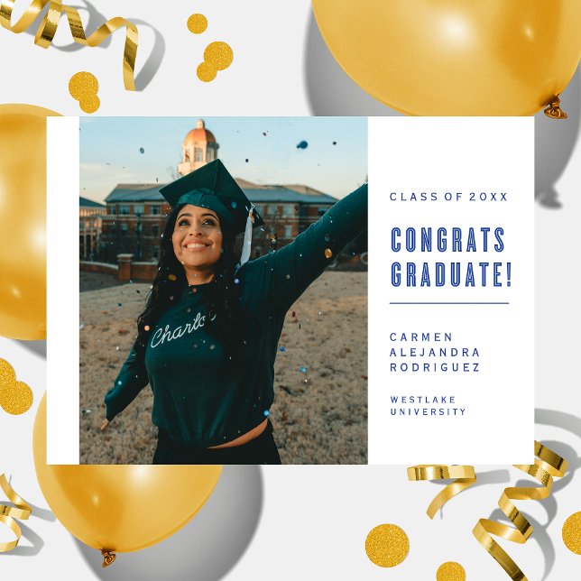 MODERN MINIMALIST CONGRATS GRADUATE INVITATION (Creator Uploaded)