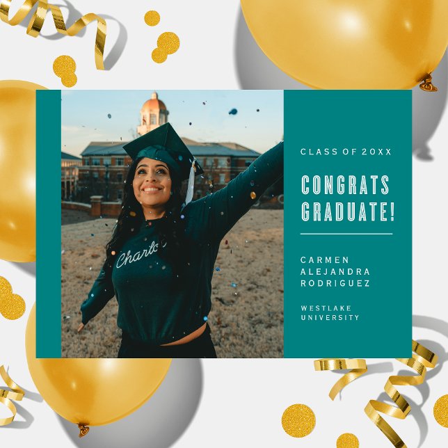 MODERN MINIMALIST CONGRATS GRADUATE INVITATION (Creator Uploaded)