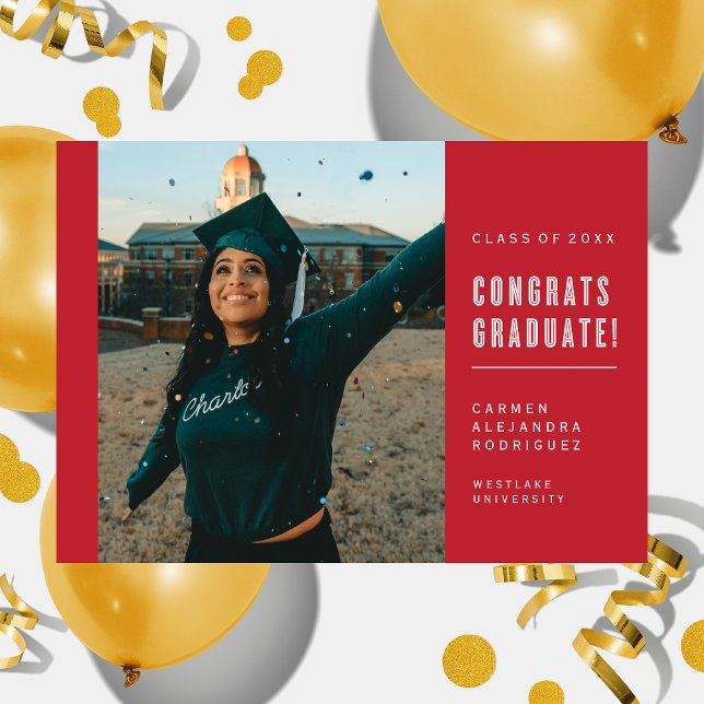 MODERN MINIMALIST CONGRATS GRADUATE INVITATION (Creator Uploaded)