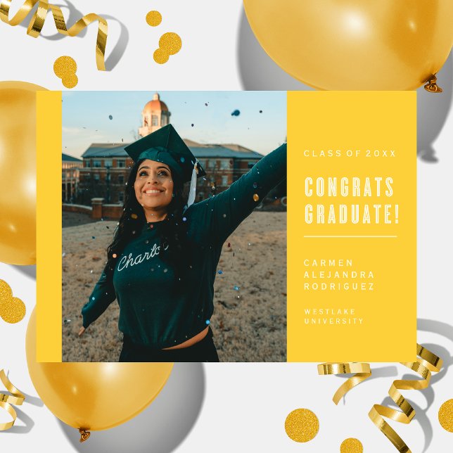 MODERN MINIMALIST CONGRATS GRADUATE INVITATION (Creator Uploaded)