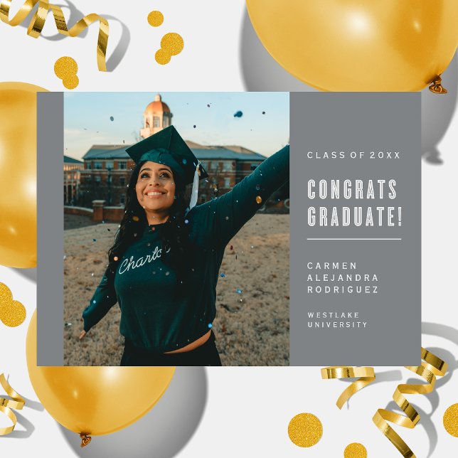 MODERN MINIMALIST CONGRATS GRADUATE INVITATION (Creator Uploaded)