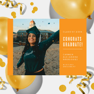 MODERN MINIMALIST CONGRATS GRADUATE INVITATION