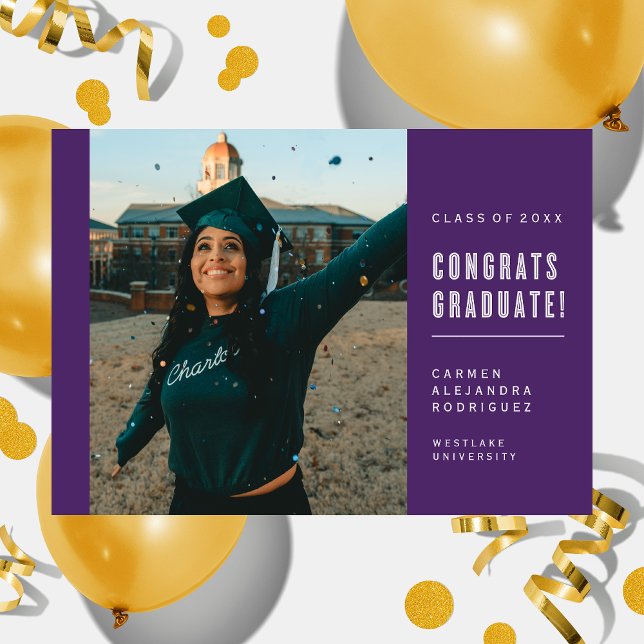 MODERN MINIMALIST CONGRATS GRADUATE INVITATION (Creator Uploaded)