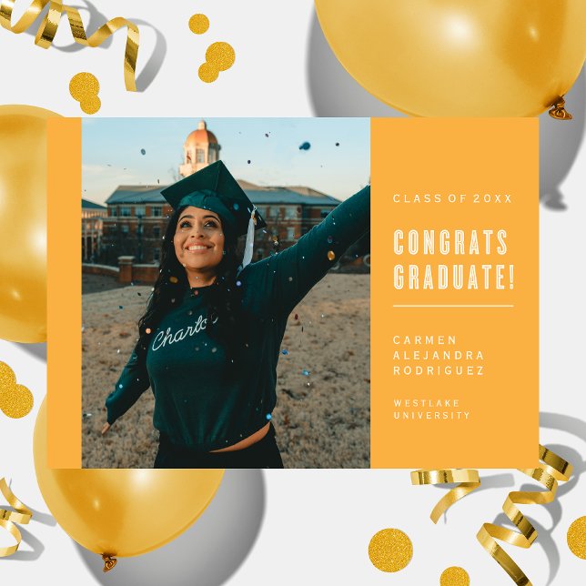 MODERN MINIMALIST CONGRATS GRADUATE INVITATION (Creator Uploaded)