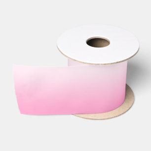Modern Minimalist Cotton Candy Pink Gradient Satin Ribbon