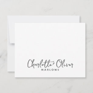 Modern Minimalist Couple Name Monogram Card