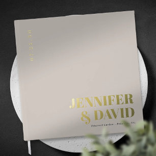 Modern Minimalist Couple Names Simple Wedding Guest Book