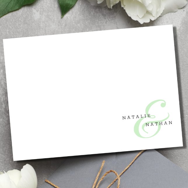 Modern Minimalist Couple's Correspondence   Note C Card (Creator Uploaded)