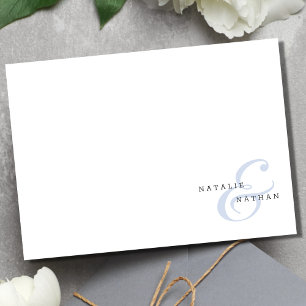 Modern Minimalist Couple's Correspondence Note Ca Card