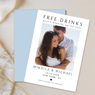 Modern Minimalist Couple's Photo Funny Wedding Save The Date