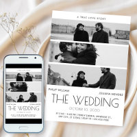 Modern minimalist cover movie poster photo wedding