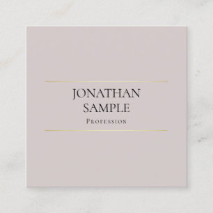 Modern Minimalist Creative Elegant Luxury Template Square Business Card