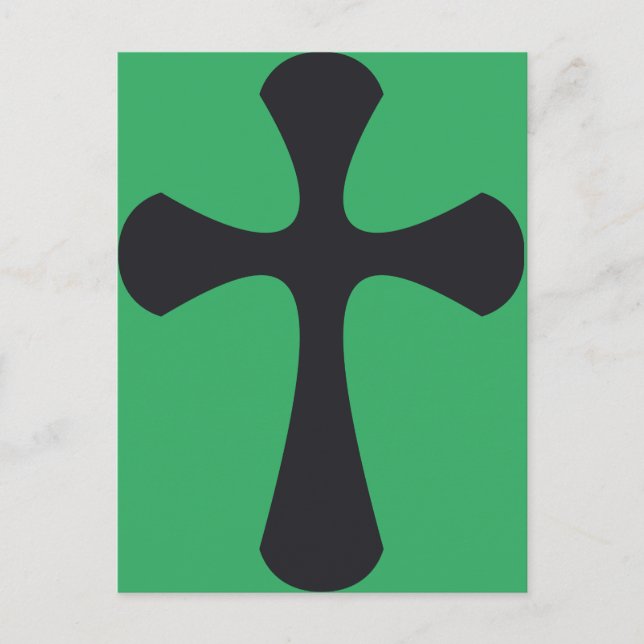Modern Minimalist Cross Contemporary Christian Art Postcard (Front)