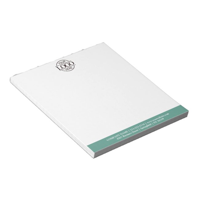 Modern Minimalist Custom Business Logo Branding Notepad (Angled)