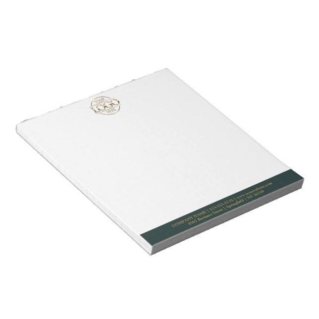 Modern Minimalist Custom Business Logo Branding Notepad (Angled)