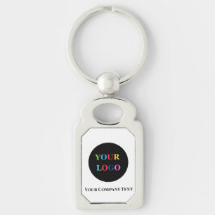 Modern Minimalist Custom Business Logo Keychain
