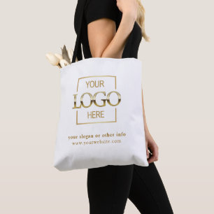 Modern Minimalist Custom Business Logo Promotional Tote Bag