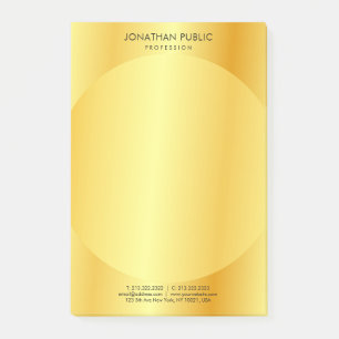 Modern Minimalist Custom Gold Look Elegant Simple Post-it Notes