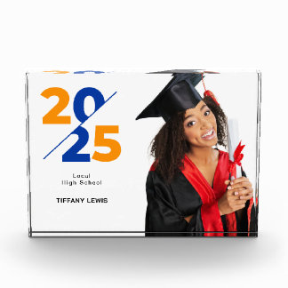 Modern Minimalist Custom Graduation Gift Photo Block