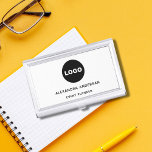 Modern Minimalist Custom Logo Simple Black White  Business Card Holder<br><div class="desc">Personalize your beautiful Modern Minimalist Custom Logo Simple Black White Card Case! If you need help,  please let us know at belytaliarecipes@gmail.com,  and we will gladly assist you.© Belytalia 2022</div>