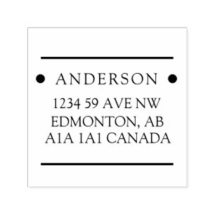 Modern Minimalist Custom Name Address Family Self-inking Stamp