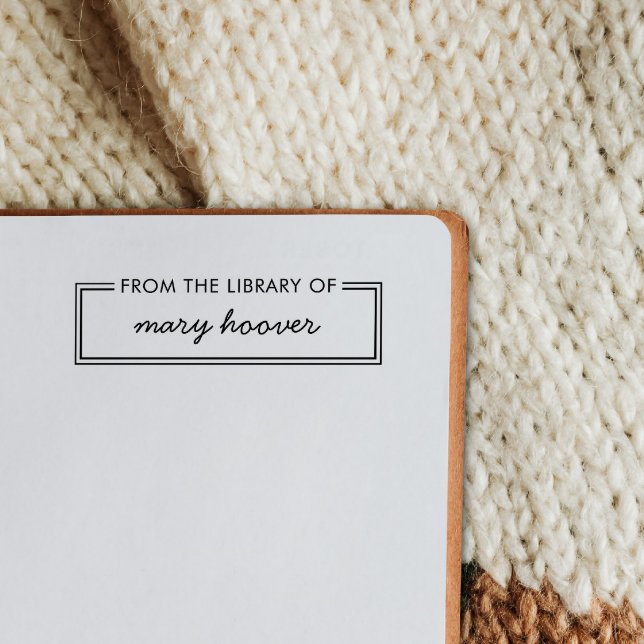 Modern Minimalist Custom Name From The Library Of Self-inking Stamp (Creator Uploaded)