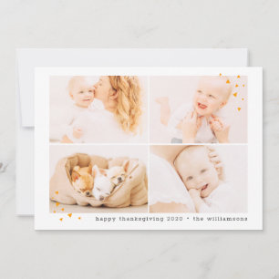 Modern Minimalist Custom Photo Thanksgiving Holiday Card