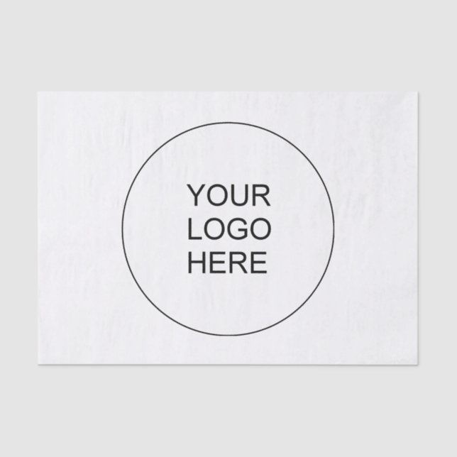 Modern Minimalist Custom Template Your Logo Here Tissue Paper (Front)