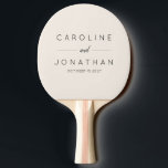 Modern Minimalist Custom Wedding Names Ivory Ping Pong Paddle<br><div class="desc">Elevate your wedding celebration with this Modern Minimalist Custom Wedding Names Ping Pong Paddle in a chic ivory design. Featuring sleek typography and a clean, contemporary style, this paddle adds a personalized touch to your special day. Perfect for wedding games or as a unique keepsake, customize it with the couple's...</div>
