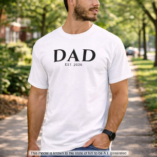 Modern Minimalist Dad Established T-Shirt