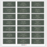 Modern Minimalist Dark Green Yellow Guest Address<br><div class="desc">This Modern Minimalist | dark green yellow guest address sticker is perfect for your classy boho wedding. Its simple, unique abstract design accompanied by a contemporary minimal script and a white and dark green colour palette gives this product a feel of elegant formal luxury while staying simplistic, chic bohemian. Keep...</div>
