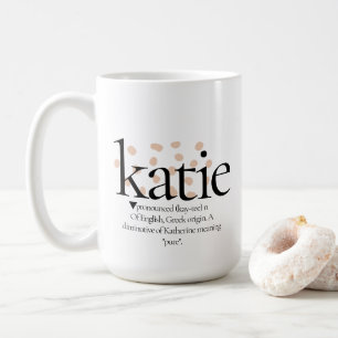 Modern Minimalist Define Katie 15oz Coffee Mug