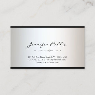 Modern Minimalist Design Elegant Simple Plain Glam Business Card