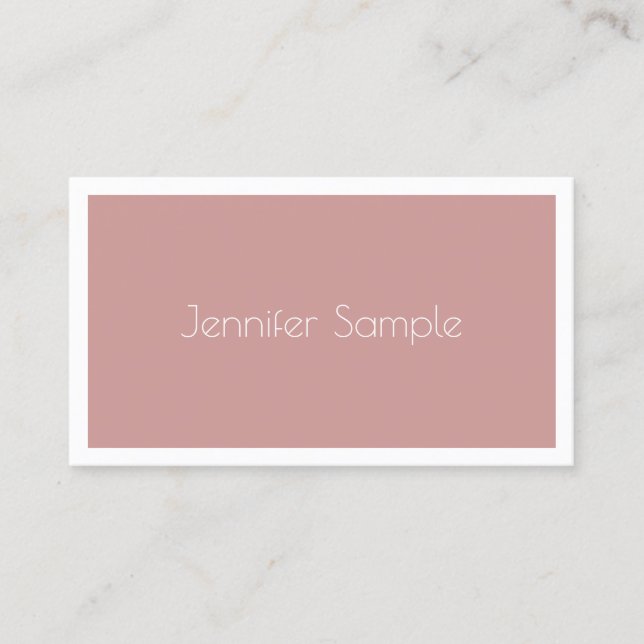 Modern Minimalist Design Sleek Plain Elegant Trend Business Card (Front)