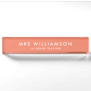 Modern Minimalist desk name plates for teachers