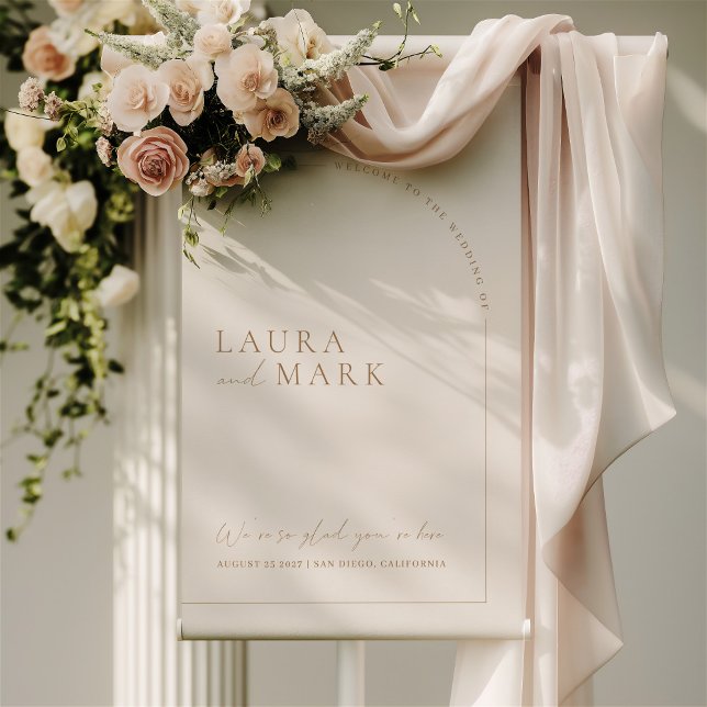 Modern Minimalist Digital Wedding Welcome Sign (Modern Minimalist Digital Wedding Welcome Sign)