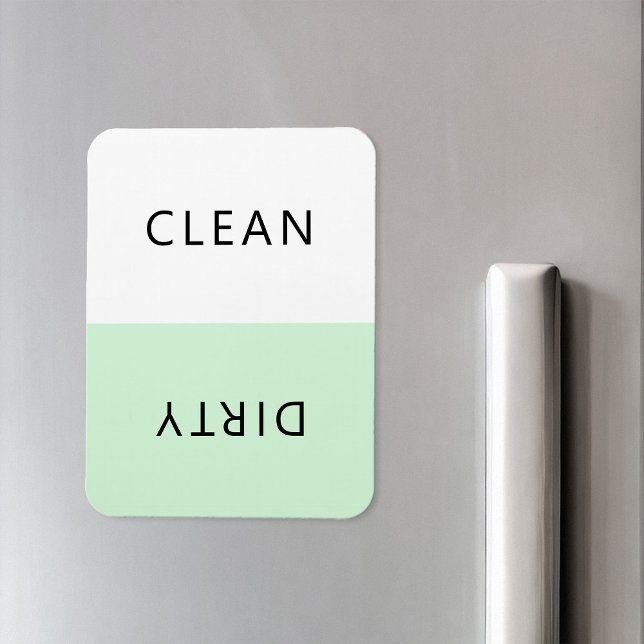 Modern Minimalist Dishwasher Clean Dirty Magnet (Creator Uploaded)