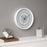 Modern Minimalist Dot Geometric Circle White Grey Clock<br><div class="desc">A modern, geometric dot pattern with a boho vibe. The individual dots are in a circular pattern. To change the colour: click on the customize or advanced design area, and choose a colour in the colour picker. Both the background colour and the dots can be changed. The Mid Century Modern...</div>