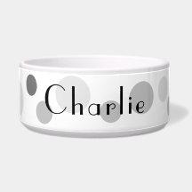 Modern Minimalist Dots Grey Personalized
