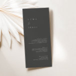 Modern Minimalist Dusty Grey Wedding Flat Menu<br><div class="desc">Design features an handwritten font and modern minimalist design. Designed to coordinate with for the «SERENA» Wedding Invitation Collection. To change details, click «Personalize». To move the text or change the size, font, or colour, click «Click to customize further» It. View the collection link on this page to see all...</div>