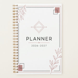 Modern Minimalist Dusty Rose Personalized Academic Planner