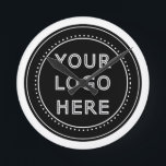 Modern, Minimalist, Elegant and Customizable  Round Clock<br><div class="desc">EVERYONE CAN USE THIS DESIGN.You are free to add,  edit,  or resize the logo,  photo,  text,  and colours as you choose.Many thanks.</div>
