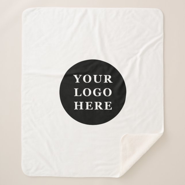 Modern, Minimalist, Elegant and Customizable  Sherpa Blanket (Front)