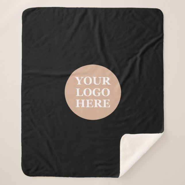 Modern, Minimalist, Elegant and Customizable  Sherpa Blanket (Front)